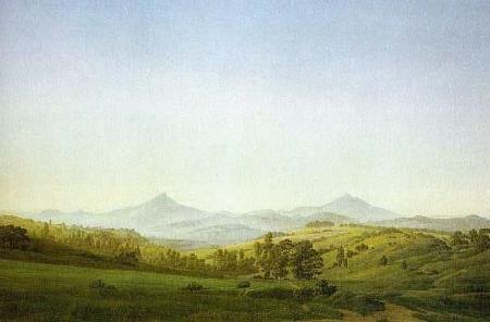  Bohemian Landscape with the Milesovka